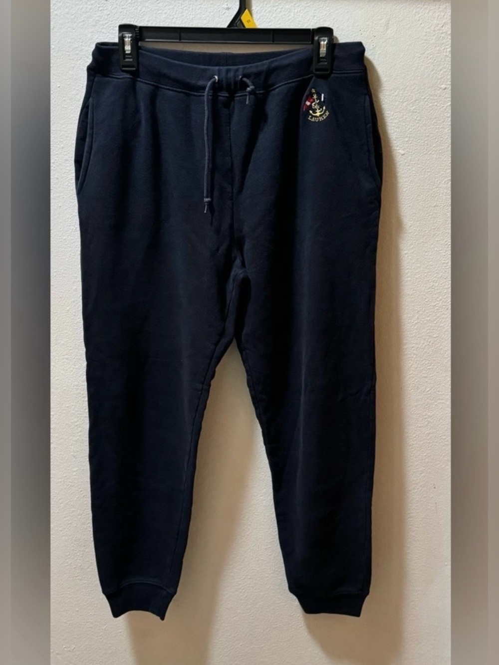 Vintage Lauren Ralph Lauren Navy Cross
Flag Jogger Sweatpants.